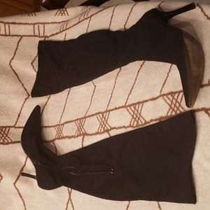 Bebe over the knee faux suede black boots size 10